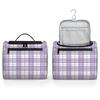 Kaifanee Waterproof Hanging Toiletry Bag for Women and Men, Purple White Buffalo Plaid Check Travel Cosmetic Bag Bathroom Storage Bag Hygiene kit view 4