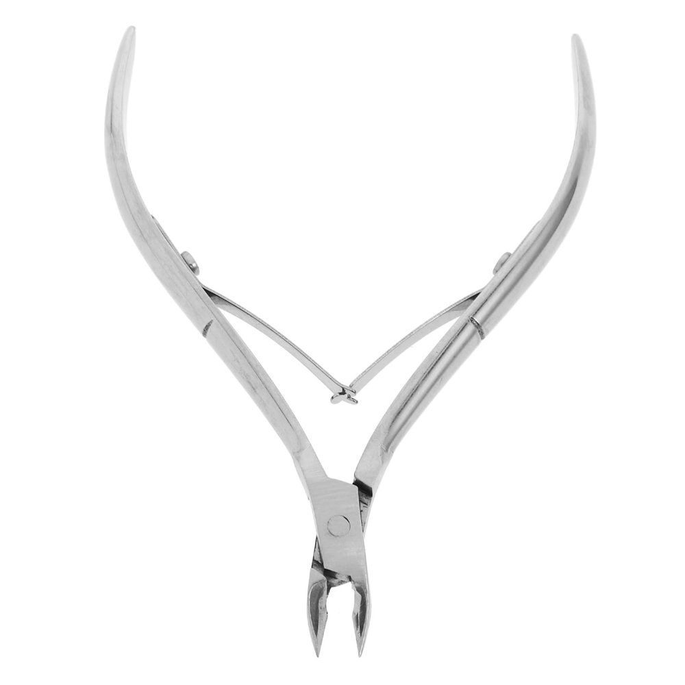 FOMIYES Stainless Steel Cuticle Nipper Manicure Nipper with Ergonomic Non-Slip Handle Precision Nail Clippers for Home Salon Fingernail Toenail Care