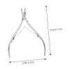 FOMIYES Stainless Steel Cuticle Nipper Manicure Nipper with Ergonomic Non-Slip Handle Precision Nail Clippers for Home Salon Fingernail Toenail Care view 2