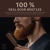 Beard Brush for Men - Stiff Boar Bristles for Beard Growth & Straightening - Exfoliates Skin, Reduces Itch - Premium Walnut Wood Handle view 2
