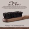 Beard Brush for Men - Stiff Boar Bristles for Beard Growth & Straightening - Exfoliates Skin, Reduces Itch - Premium Walnut Wood Handle view 3