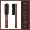 Beard Brush for Men - Stiff Boar Bristles for Beard Growth & Straightening - Exfoliates Skin, Reduces Itch - Premium Walnut Wood Handle view 4