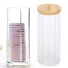 2PCS Cotton Round Holder, Cotton Pad Holder Transparent Cotton Pad Holder Makeup Removers Pad Organizer with Lid for Bathroom view 1