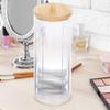 2PCS Cotton Round Holder, Cotton Pad Holder Transparent Cotton Pad Holder Makeup Removers Pad Organizer with Lid for Bathroom view 4