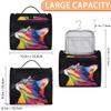 DJYQBFA Colorful Cool Cat Travel Toiletry Bag for Women Men, Large Cosmetic Makeup Bag Hanging Organizer Bag Bathroom Drop Kit view 2
