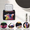 DJYQBFA Colorful Cool Cat Travel Toiletry Bag for Women Men, Large Cosmetic Makeup Bag Hanging Organizer Bag Bathroom Drop Kit view 3