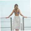 BRIGHTFUFU Hotel Guest Disposable Bathrobe Long Elegant Robe Cozy Warm Comfortable Bathing Wear view 4