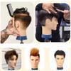 Mannequin Head Human Hair Barber Mannequin Head Male for Hairdressers Training Head for Hair Styling and Cutting view 3