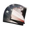 LHBWCVN American Flag Soldier Hair Towel Wrap for Women Hair Cap Coral Velvet Hair Drying Cap with Button Super Absorbent Hair Drying Towel Quick Dry Hair Turban for Wet Hair Long Thick Hair view 3