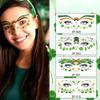 10 Sheets St Patricks Day Temporary Tattoos - St Patricks Day Shamrock Tattoos Face, Saint Patricks Day Shamrock Face Stickers, Waterproof Clover Tattoos Art Make up St Patricks Day Accessories view 2