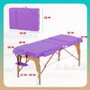 BestMassage Massage Bed Portable Massage Table 77" L 28" W Lash Bed Height Adjustable 3 Folding PU Leather with Oxford Bag for Spa Footmassage Facial CareSpa Tattoo view 2