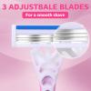 Leriton 96 Count Women's Disposable Razors Blades Bulk 3 Blade Razors for Women Disposable Head Razor Sensitive Skin Razor Comfortable Shave for Bathing Hotel Travel view 2
