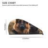 LHBWCVN Animal German Shepherd Hair Towel Wrap for Women Hair Cap Coral Velvet Hair Drying Cap with Button Super Absorbent Hair Drying Towel Quick Dry Hair Turban for Wet Hair Long Thick Hair view 4