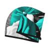 Black White Teal Gray Rose Flowers Hair Towel Wrap for Women Hair Cap Coral Velvet Hair Drying Cap with Button Super Absorbent Hair Drying Towel Quick Dry Hair Turban for Wet Hair Long Thick Hair view 3
