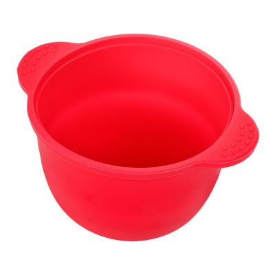 FRCOLOR Foldable Silicone Wax Warmer Liner Multi-purpose Wax Pot for Hard Beads Sugar Durable Easy to Use Mixing Bowl for Hair Removal and Facial Masks Red