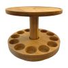 2 Tier Diffuser Holder And essentiall Oil Holder Carousel, Wooden Diffuser Stand 12 Bottles essentiall Oil Storage Rack, Space Saving view 1