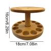 2 Tier Diffuser Holder And essentiall Oil Holder Carousel, Wooden Diffuser Stand 12 Bottles essentiall Oil Storage Rack, Space Saving view 4