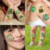 117PCS St Patricks Day Temporary Tattoos for Kids Men Women, Tiny Green Shamrock Tattoos Stickers, Saint St. Patrick's Day Fake Tattoos for Adults, Irish Parade and Party Favors Decoration view 4