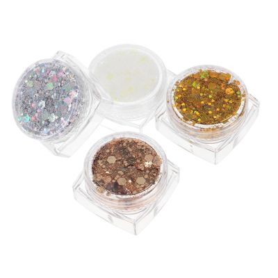 FRCOLOR Sparkling Halloween Boys and Girls Glitter Makeup Gel Body Art Set 4 Colors Direct Apply No Glue Fine Glitter Eyeshadow