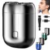 Dual-Head Electric Shaver, Rechargeable Waterproof Mini Shavers, Pocket Size Compact Shaver for Men view 1