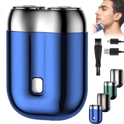 2025 New Upgrade Pocket Shaver USB Mini Shavers for Men, Dual-Head Electric Shaver, Rechargeable Waterproof Mini Razor, Pocket Size Compact Shavers for Men