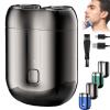 Dual-Head Electric Shaver, Rechargeable Waterproof Mini Shavers, Pocket Size Compact Shaver for Men view 1