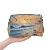 WBQLSL airborne seagulls Leather makeup bag, portable large-capacity makeup storage bag, carry-on travel with pocket makeup bag view 4