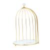 ADOCARN Bird Cage Shaped Makeup Organizer Stand for Cosmetics Elegant Desktop Storage Rack for Lipsticks and Perfumes Decorative Dresser Display for view 1