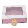 ARTSEWPLY Faux Lashes Wispy Square Eyelash Box Pull Out Eyelash Case Makeup Container Travel-ready Compact view 1