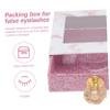 ARTSEWPLY Faux Lashes Wispy Square Eyelash Box Pull Out Eyelash Case Makeup Container Travel-ready Compact view 2