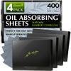 Natural Oil Blotting Sheets for Face with Bamboo Charcoal - 4pk/400 Makeup Friendly Oil Absorbing Sheets for Face - Blotting Papers for Oily Skin - Perfect for Keeping in Purse - Oil Control Film view 1