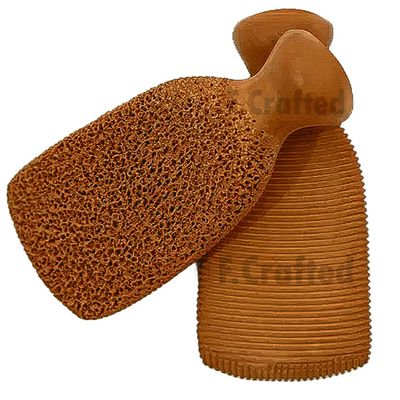 Feet Scrubber Dead Skin Foot Exfoliator | Foot Pumice Stone Best Foot Exfoliate | Pumas Stone for feet Feet Exfoliator | Natural Pumice Stone for feet Foot Scrubber Terracotta (Normal Shape Scrubber)