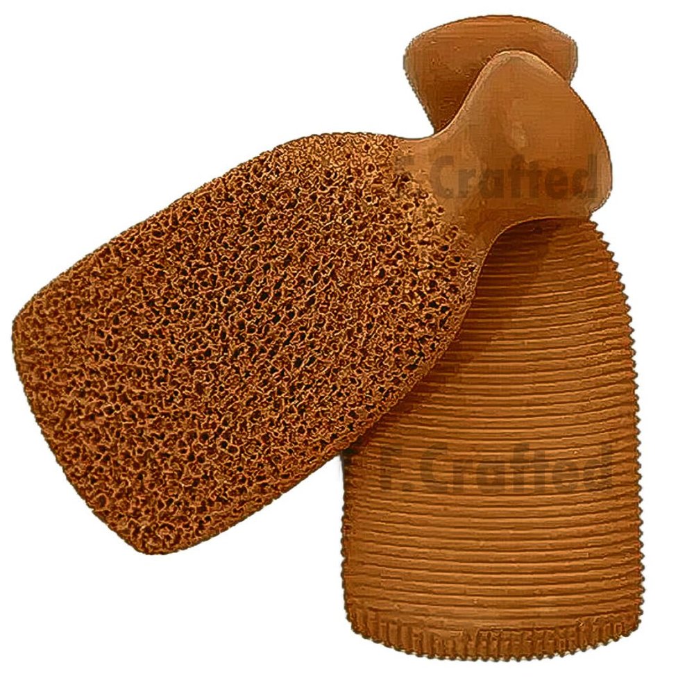 Feet Scrubber Dead Skin Foot Exfoliator | Foot Pumice Stone Best Foot Exfoliate | Pumas Stone for feet Feet Exfoliator | Natural Pumice Stone for feet Foot Scrubber Terracotta (Normal Shape Scrubber)