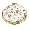 1Pc Round Pocket Folding Makeup Vintage Double Sides Floral Printed view 1