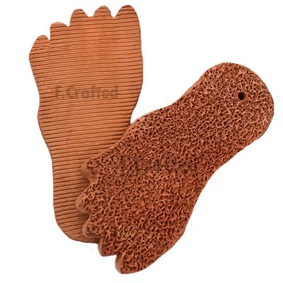 Feet Scrubber Dead Skin Foot Exfoliator | Foot Pumice Stone Best Foot Exfoliate | Pumas Stone for feet Feet Exfoliator | Natural Pumice Stone for feet Foot Scrubber Terracotta (Foot Shape Scrubber)