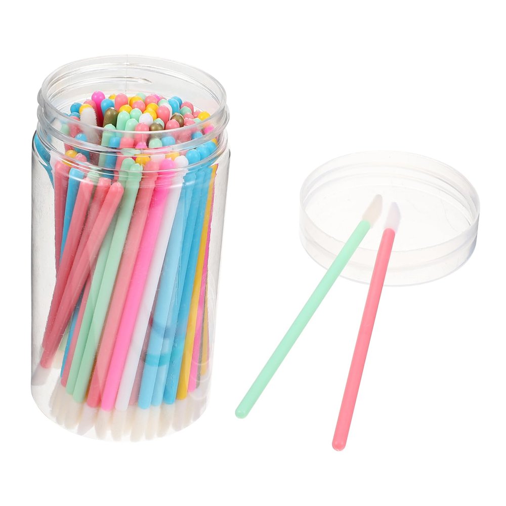 ARTSEWPLY 100pcs Disposable Lipstick Applicator Makeup Brushes Lip Brush Exfoliating Lip Makeup Gloss Applicator Tools