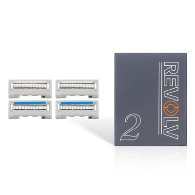 Revolv Dual Sided Razor Cartridge Refill, 2-Pack Premium Razor Blades for Men with Swedish Steel - Long Lasting Shave for Sensitive Skin - Perfect for Men's Shaving Kits and Men's Shaver