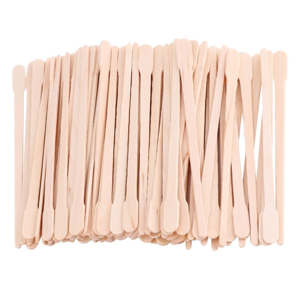 WEKADRIN 600pcs Multifunctional Wax Stick for Hair Removal Depilatory Wooden Applicator Sticks Flat Thin Tips for Salon Home Use