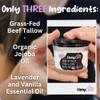 HolyCow Beef Tallow For Skin - Whipped Tallow Balm with Organic Jojoba Oil, Grass Fed Beef Tallow Face Moisturizer for Eczema, Baby, Lip Balm - Lotion For Extremely Dry Skin (Lavender Vanilla) view 2