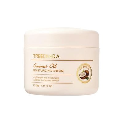 CATHERINEY 1PC Treechada Coconut Oil Moisturizing Cream, Lightweight and Moisturizing, Delicate Tender and Smooth Facial Cream, 125g