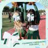 12PCS Cheer Bows Bulk Glitter Cheerleading Bows Girls Hair Bows White Green Cheer Bows Elastic Band Ponytail Holder for Cheerleaders Teen Girls College Sports Competition view 4