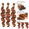 Color 30 Human Hair Bundles Brown Body Wave Bundles Human Light Brown Bundle 18 20 22 Inch Healthy And Soft Unprocessed Brazilian Remy Hair view 3