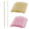 100Pcs Professional Disposable Nail Stick Cuticle Pusher Bulk Crystal Nail Care Sticks Cuticle Manicure Pedicure Stick for Fingernail Cleaning Cuticle Stick (Pink/Gold) view 1