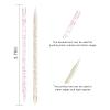 100Pcs Professional Disposable Nail Stick Cuticle Pusher Bulk Crystal Nail Care Sticks Cuticle Manicure Pedicure Stick for Fingernail Cleaning Cuticle Stick (Pink/Gold) view 2