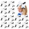12PCS Cheer Bows Bulk Glitter Cheerleading Bows Girls Hair Bows White Black Cheer Bows Elastic Band Ponytail Holder for Cheerleaders Teen Girls College Sports Competition view 1