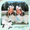 12PCS Cheer Bows Bulk Glitter Cheerleading Bows Girls Hair Bows White Black Cheer Bows Elastic Band Ponytail Holder for Cheerleaders Teen Girls College Sports Competition view 3