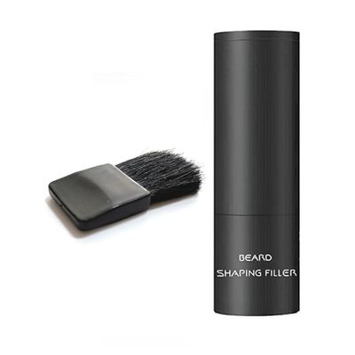 Beard Shadow Powder Instant Stain-Proof Root Touchup Beard Shaping Filler for Thinning Black