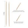 200Pcs Professional Disposable Nail Stick Cuticle Pusher Bulk Crystal Nail Care Sticks Cuticle Manicure Pedicure Stick for Fingernail Cleaning Cuticle Stick (Yellow/Bamboo) view 2