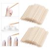 200Pcs Professional Disposable Nail Stick Cuticle Pusher Bulk Crystal Nail Care Sticks Cuticle Manicure Pedicure Stick for Fingernail Cleaning Cuticle Stick (Yellow/Bamboo) view 4