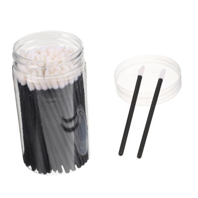 ARTSEWPLY 100pcs Disposable Lip Brushes Makeup Tool for Precise Lip Application Lipstick Applicators Convenient Bulk Packaging Black